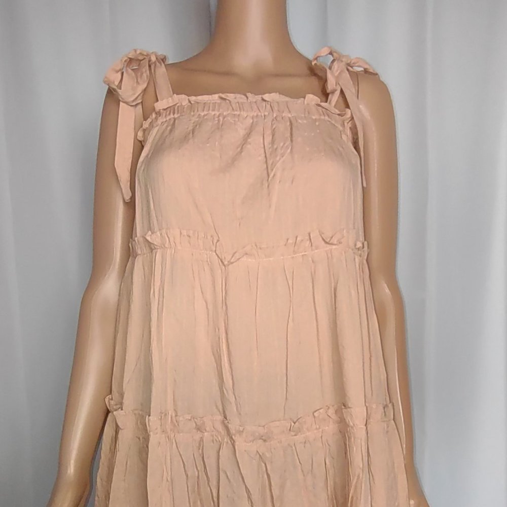 Forever 21 Blush pink  ruffle layered shirt size M